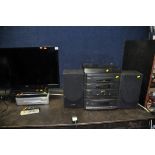 A SELECTION OF AUDIO VISUAL EQUIPMENT including a Panasonic TX-32G302B 32in TV with remote (spares