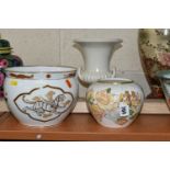 A GROUP OF ASSORTED CERAMICS, including two Franklin Mint 'The Journey of the Heavenly Tortoise' and