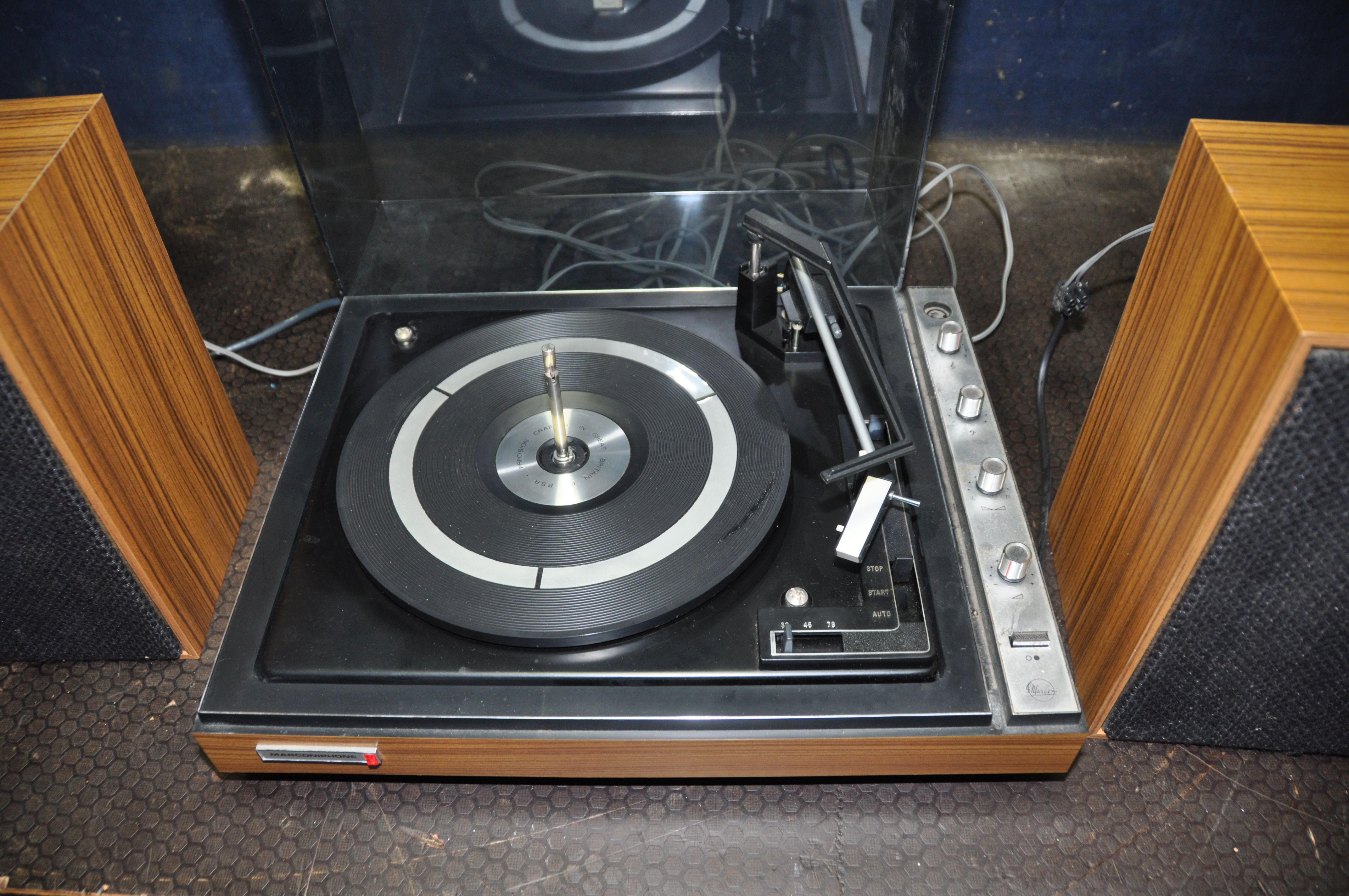 A THORN G.MARCONI MODEL 4047 RECORD PLAYER with matching speakers (PAT fail due to uninsulated - Bild 2 aus 2