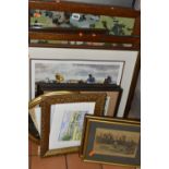 A SMALL QUANTITY OF PICTURES AND PRINTS ETC, to include a signed limited edition print by D. M. Dent