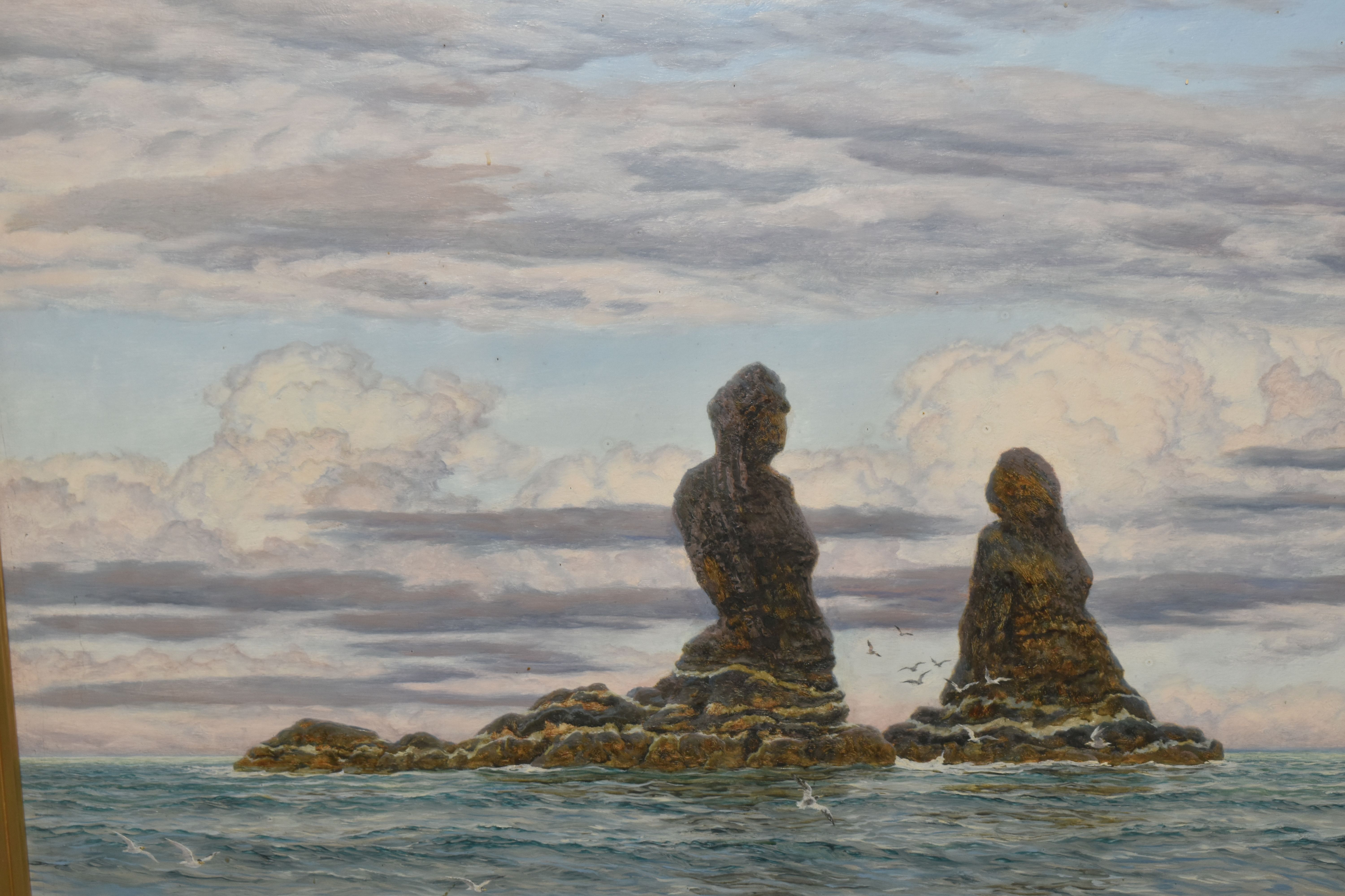 JOHN BRETT ARA (BRITISH 1831-1902) 'MacLeod’s Maidens, Skye', oil on canvas, signed and dated 1884 - Image 10 of 29