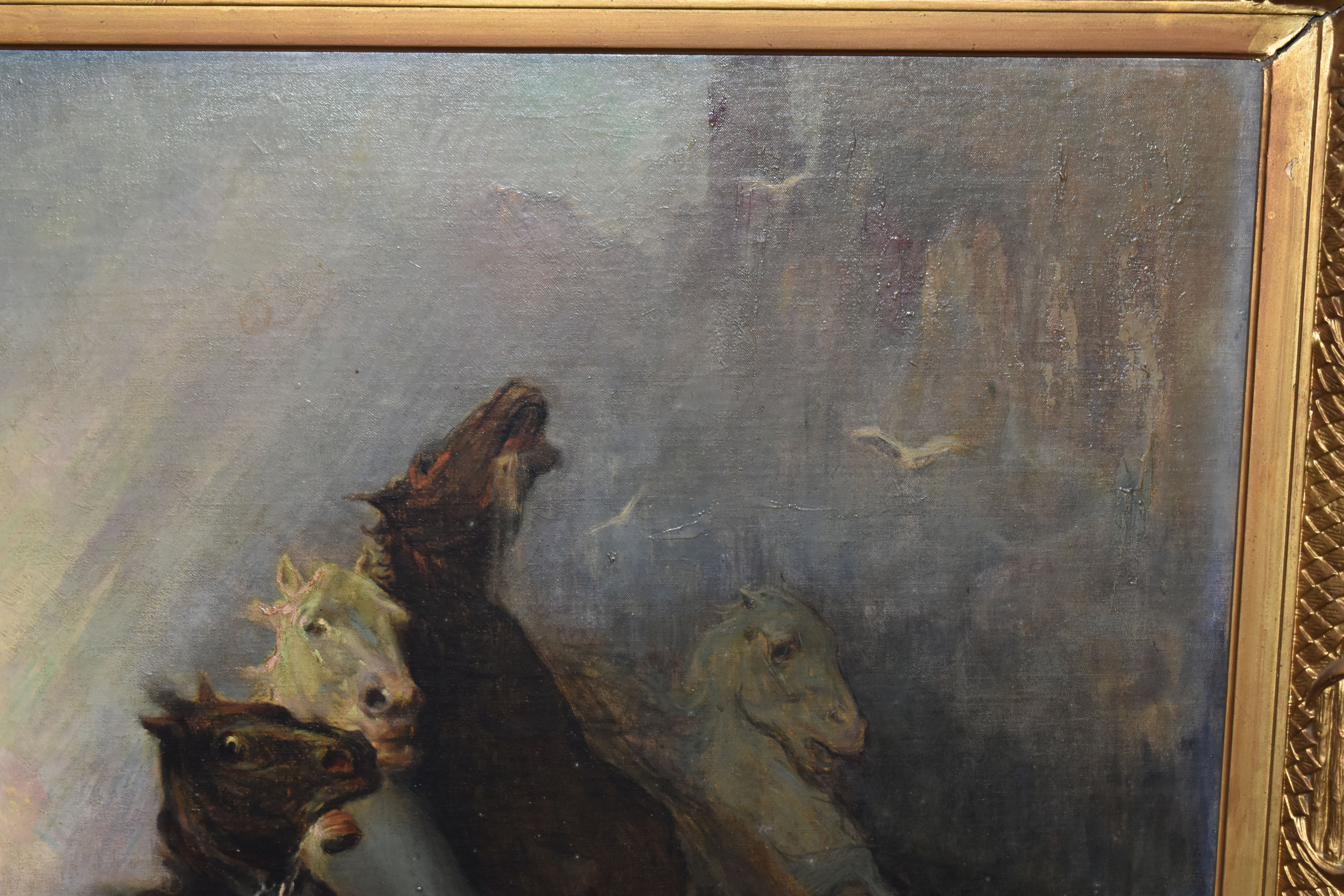 AFTER SIMONDY, THE TRIUMPH OF APHRODITE, mythical stormy seascape with horses, nymphs, seagulls - Image 3 of 23