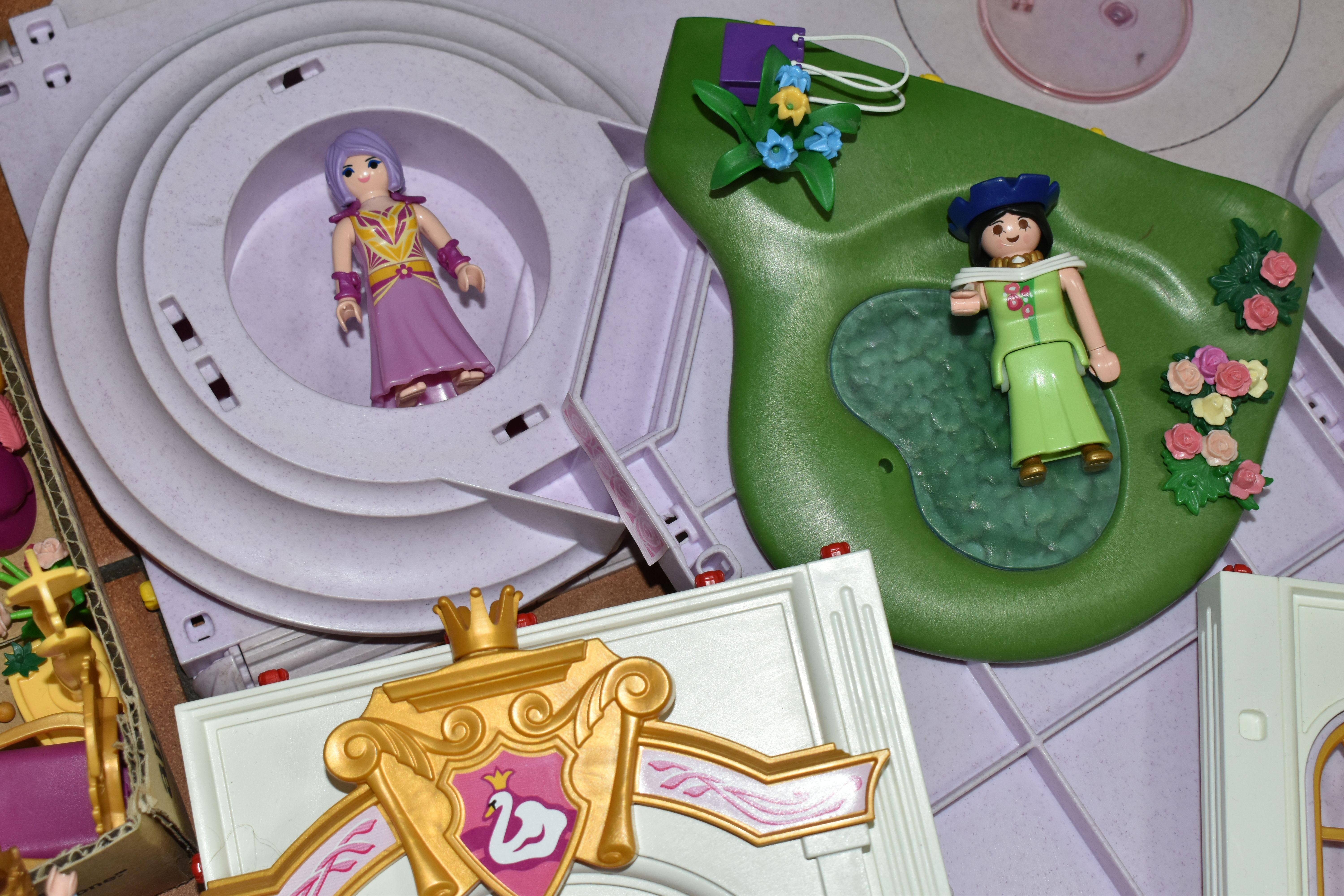 TWO BOXES AND LOOSE PLAYMOBIL TOYS, modern, to include figures and playsets, including fairytale - Image 2 of 7