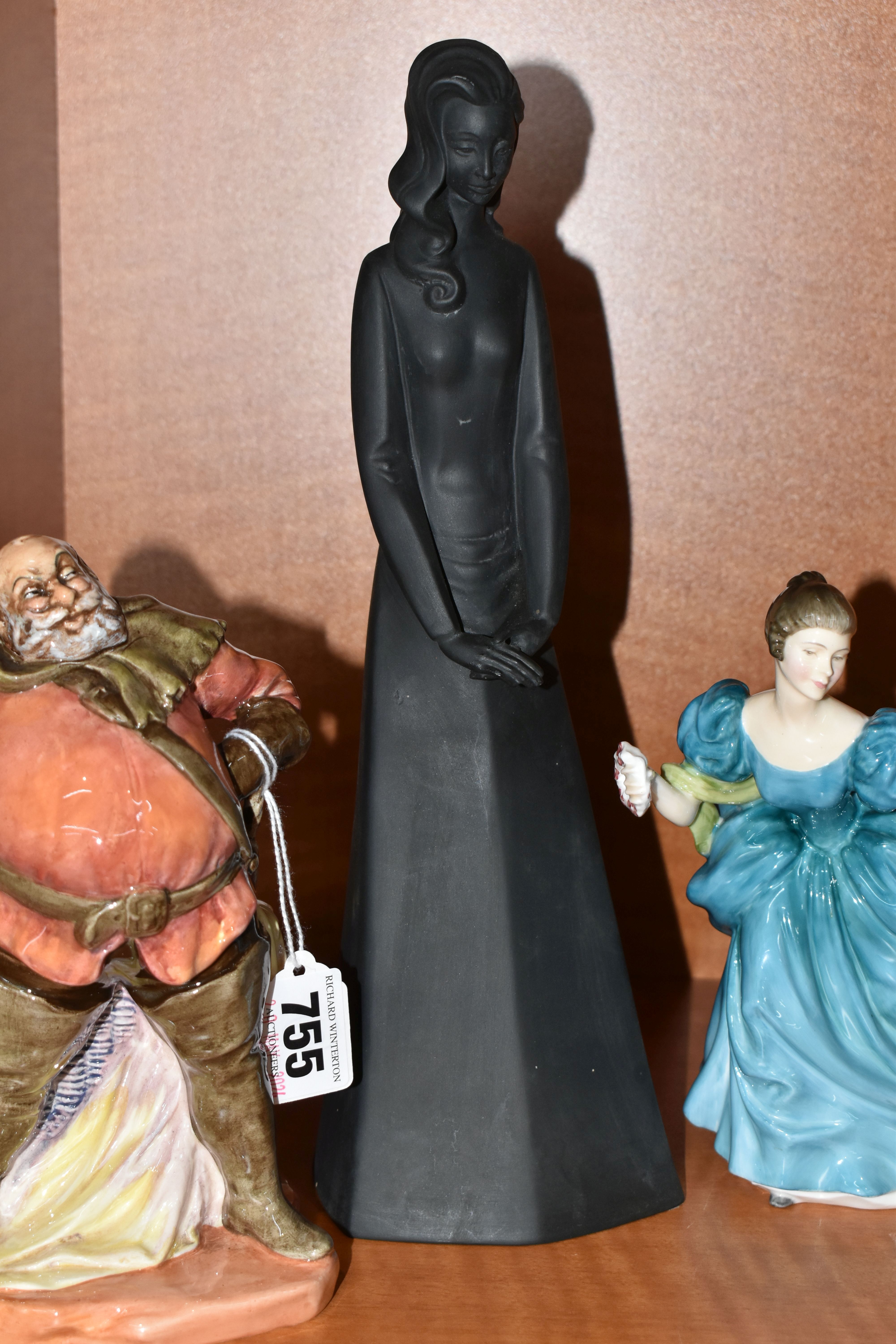 A GROUP OF SIX ROYAL DOULTON FIGURES, comprising Falstaff HN2054, Contemplation HN2241, Rhapsody - Image 6 of 8