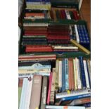 THREE BOXES OF BOOKS containing over 110 miscellaneous titles in hardback and paperback formats,