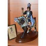 A ROYAL DOULTON LIMITED EDITION EQUESTRIAN FIGURE 'THE PALIO KNIGHT' HN2428, no.63/ 500, mounted