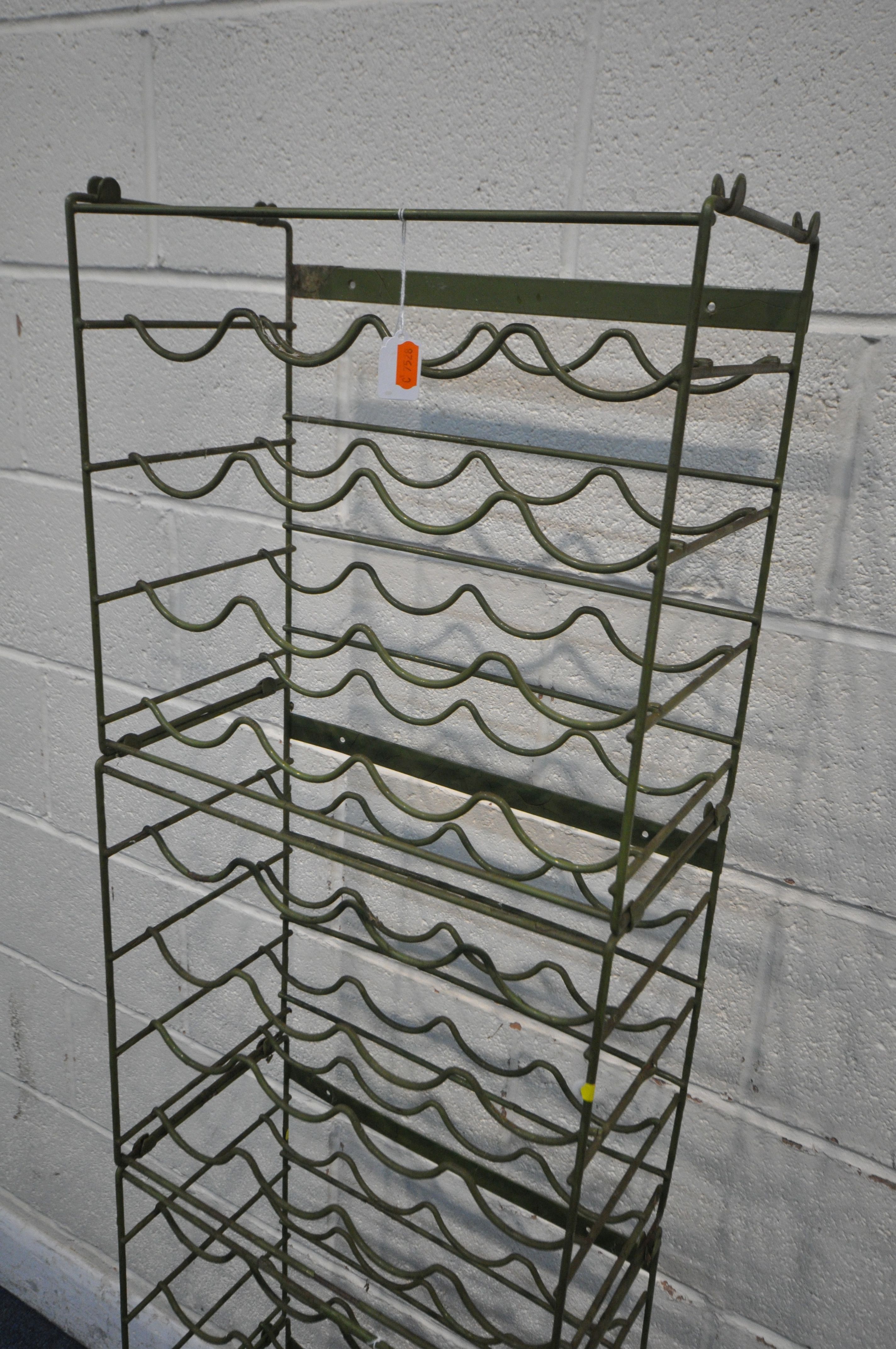 A SET OF FOUR STACKING INDUSTRIAL WIRE WINE RACKS (condition report: worn finish) (4) - Bild 2 aus 2