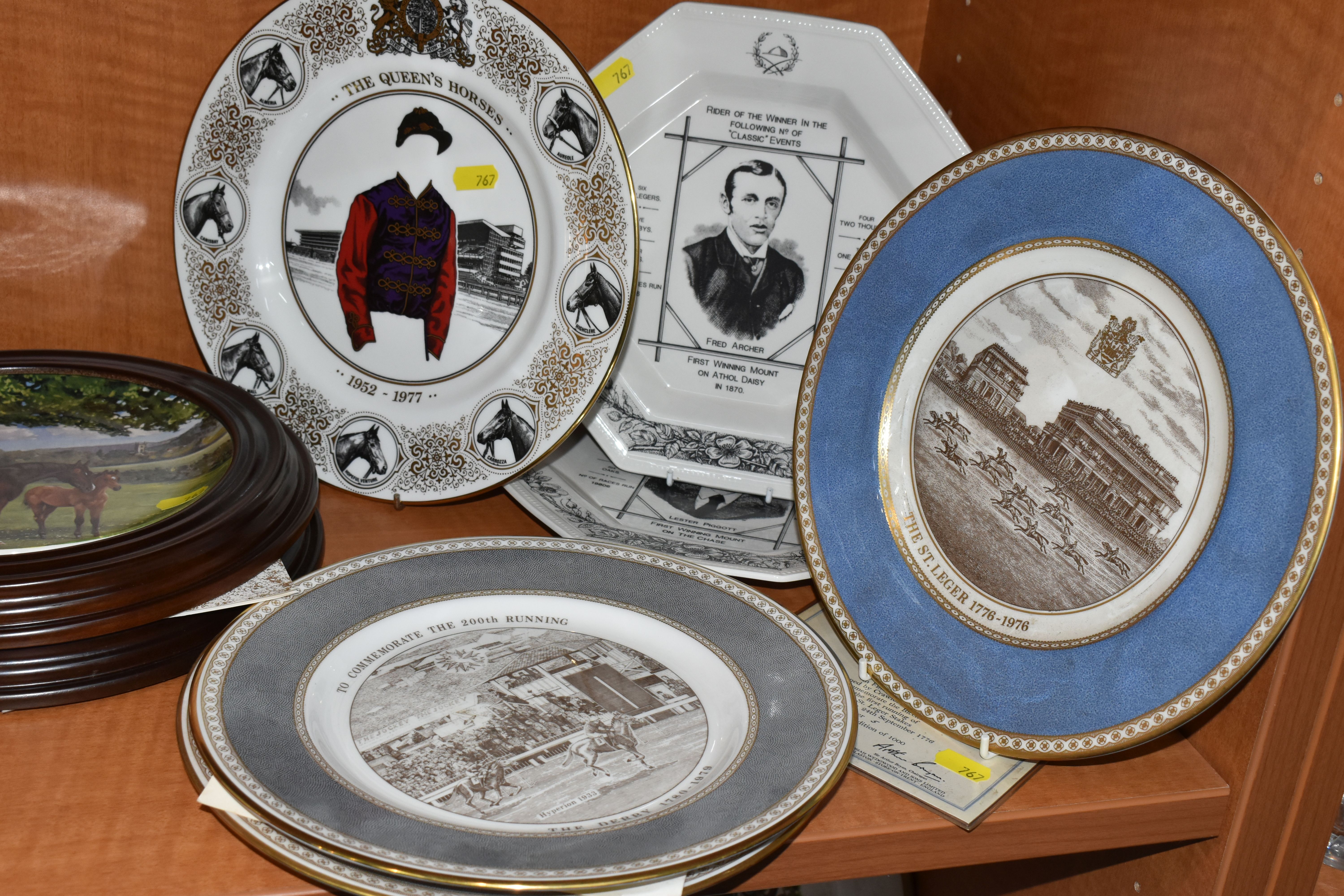 A COLLECTION OF ELEVEN EQUESTRIAN THEMED COLLECTORS PLATES, including a set of six Caverswall - Image 2 of 6