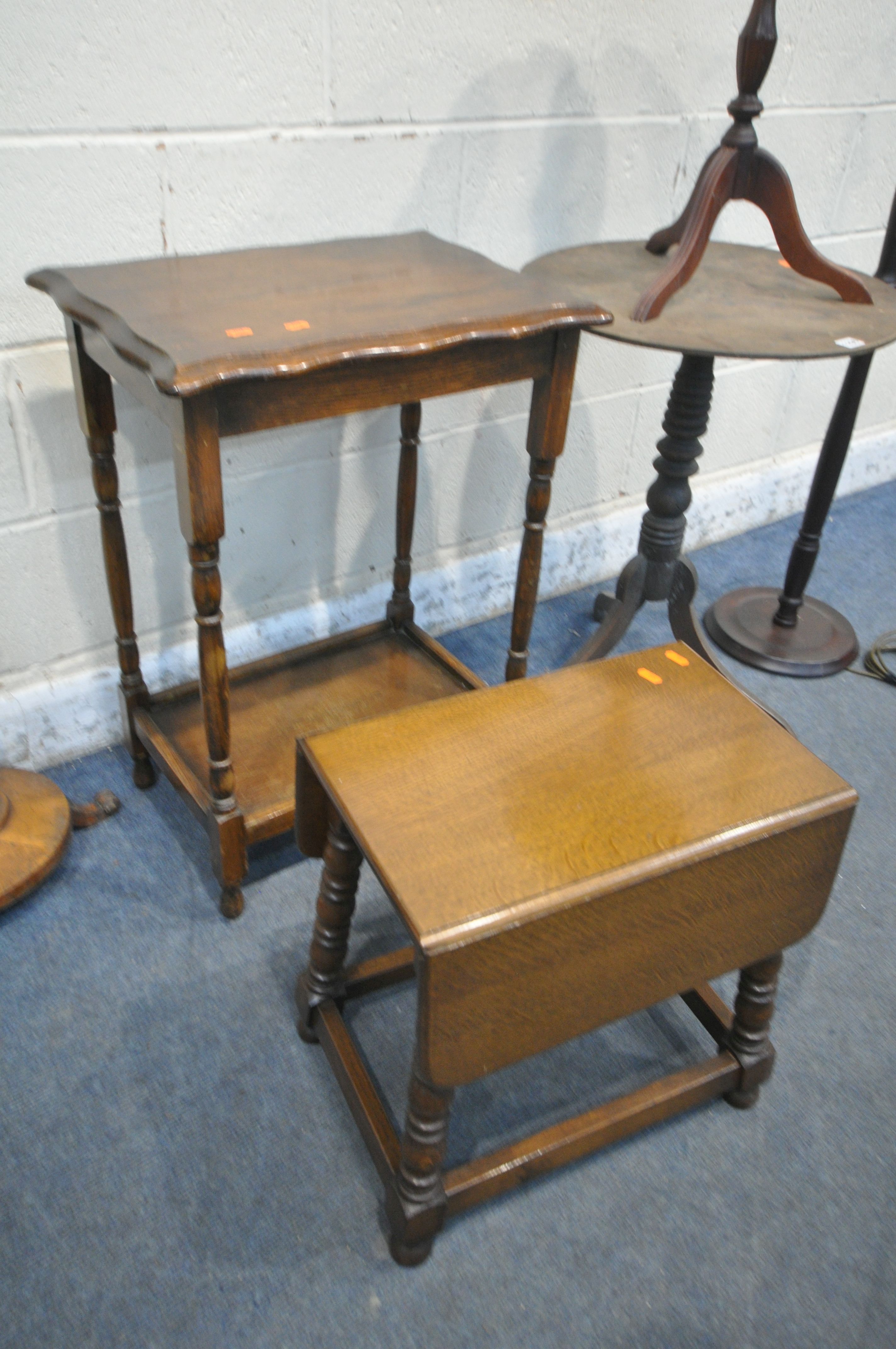 A SELECTION OF OCCASIONAL FURNITURE, to include two Victorian pole screens, a Georgian tripod table, - Image 3 of 4