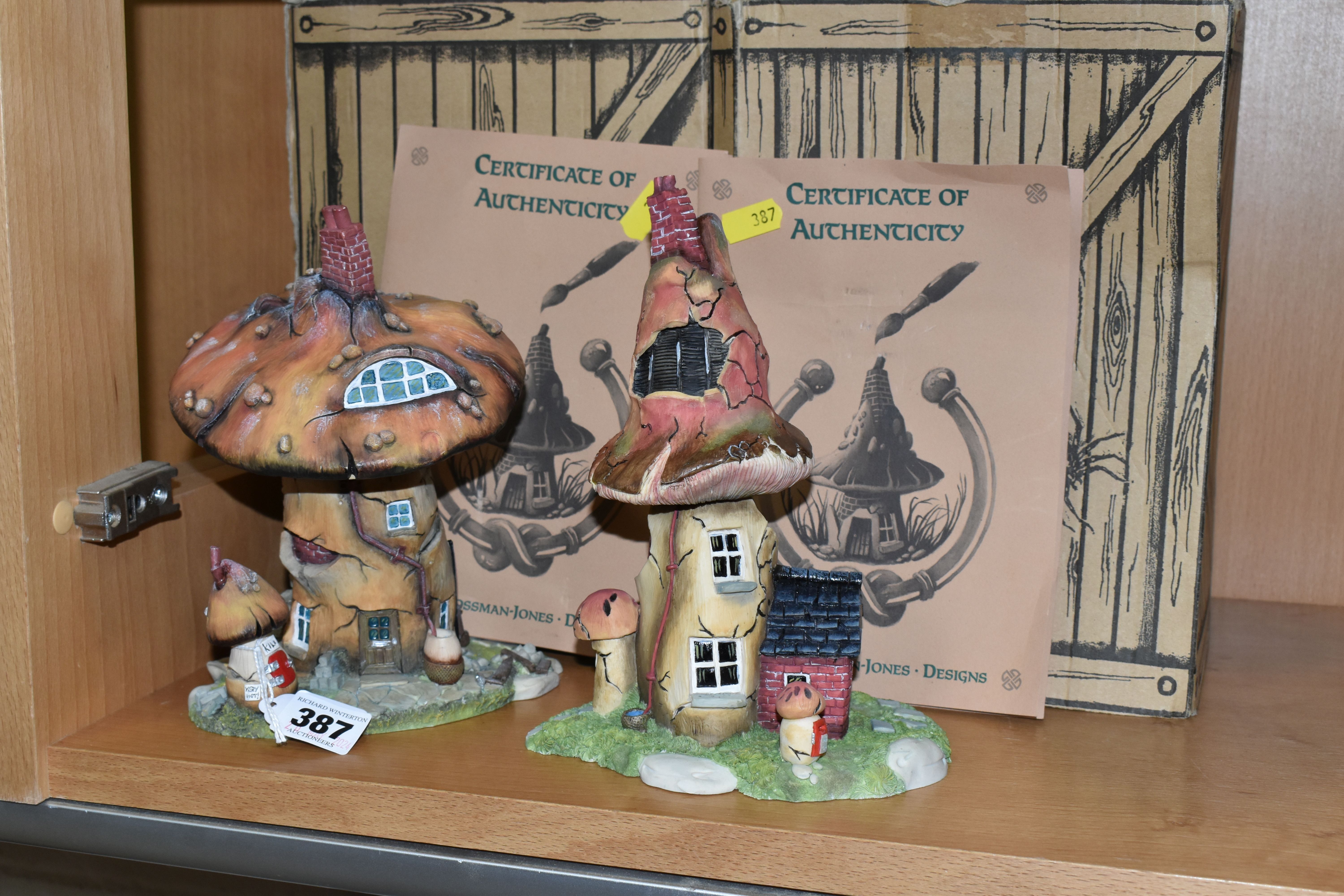 TWO BOXED LIMITED EDITION 'THE REALM OF MUSHROOMS' FIGURES BY SUSAN CROSSMAN-JONES DESIGNS, by