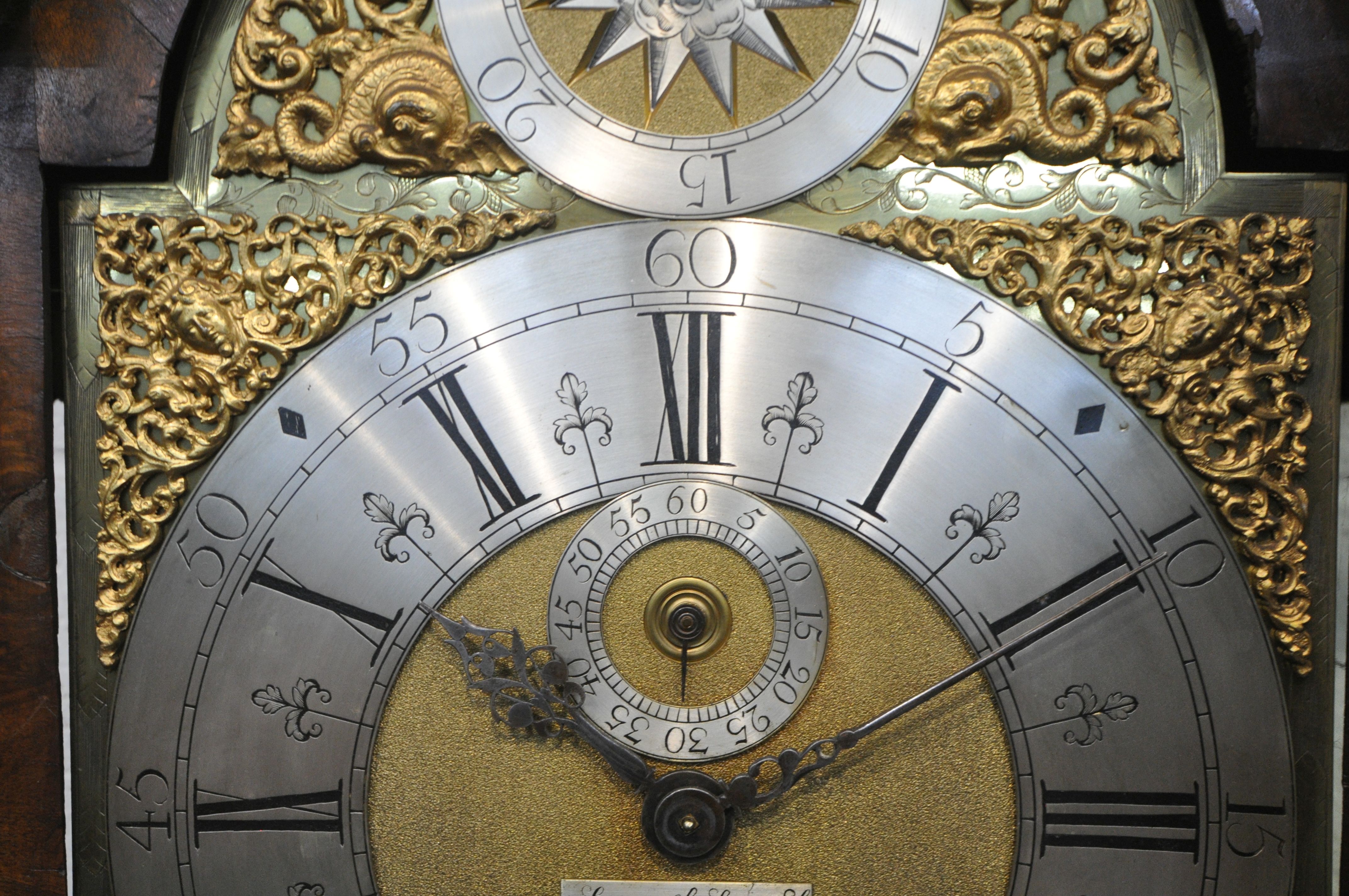 A GEORGE II WALNUT ONE-MONTH DURATION LONGCASE CLOCK, BY SAMUEL STRETCH OF BRISTOL, circa 1730, - Image 7 of 19