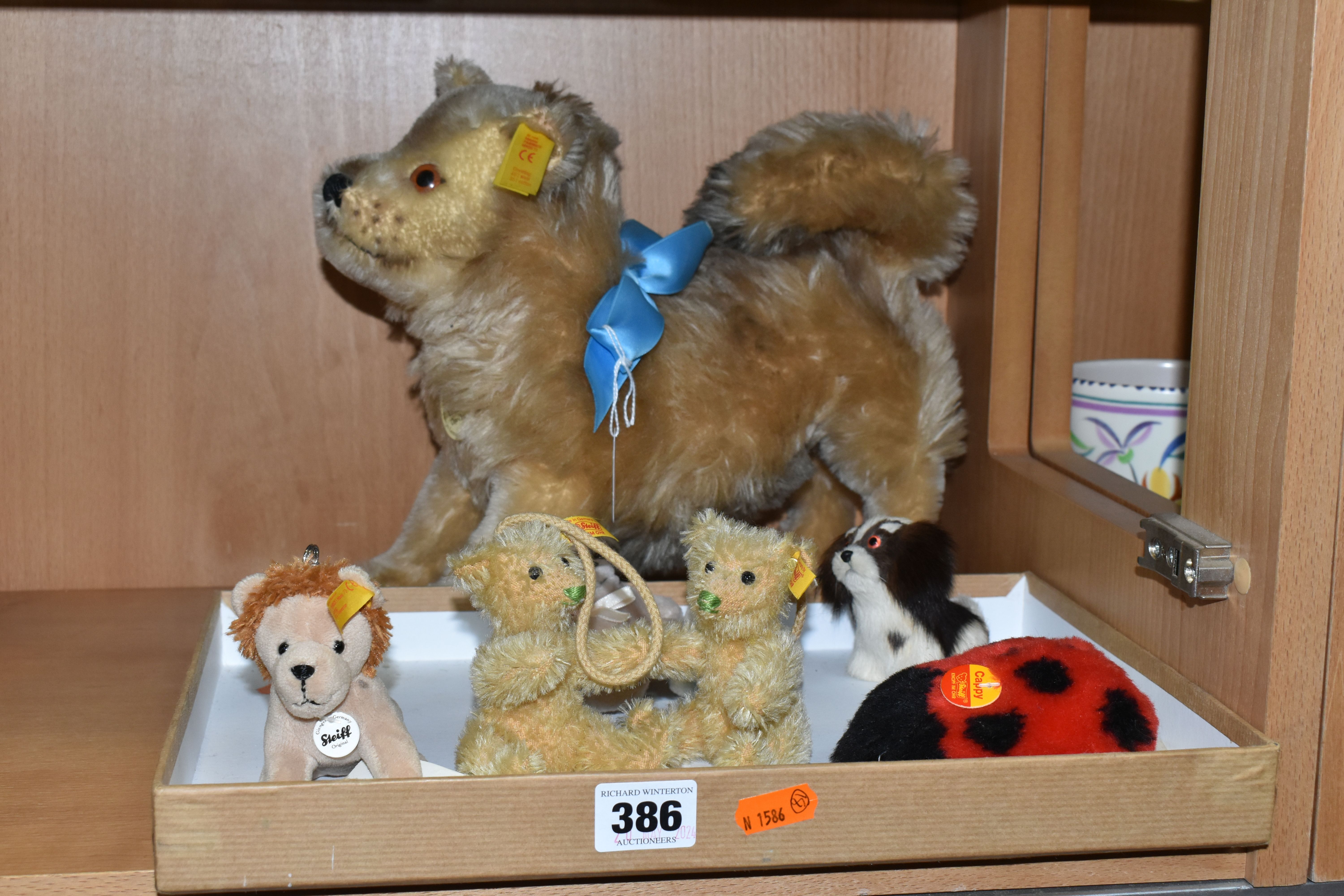 A COLLECTION OF STEIFF AND OTHER SOFT TOYS, comprising a Steiff Classic 1928 Chow Chow, No. 035036