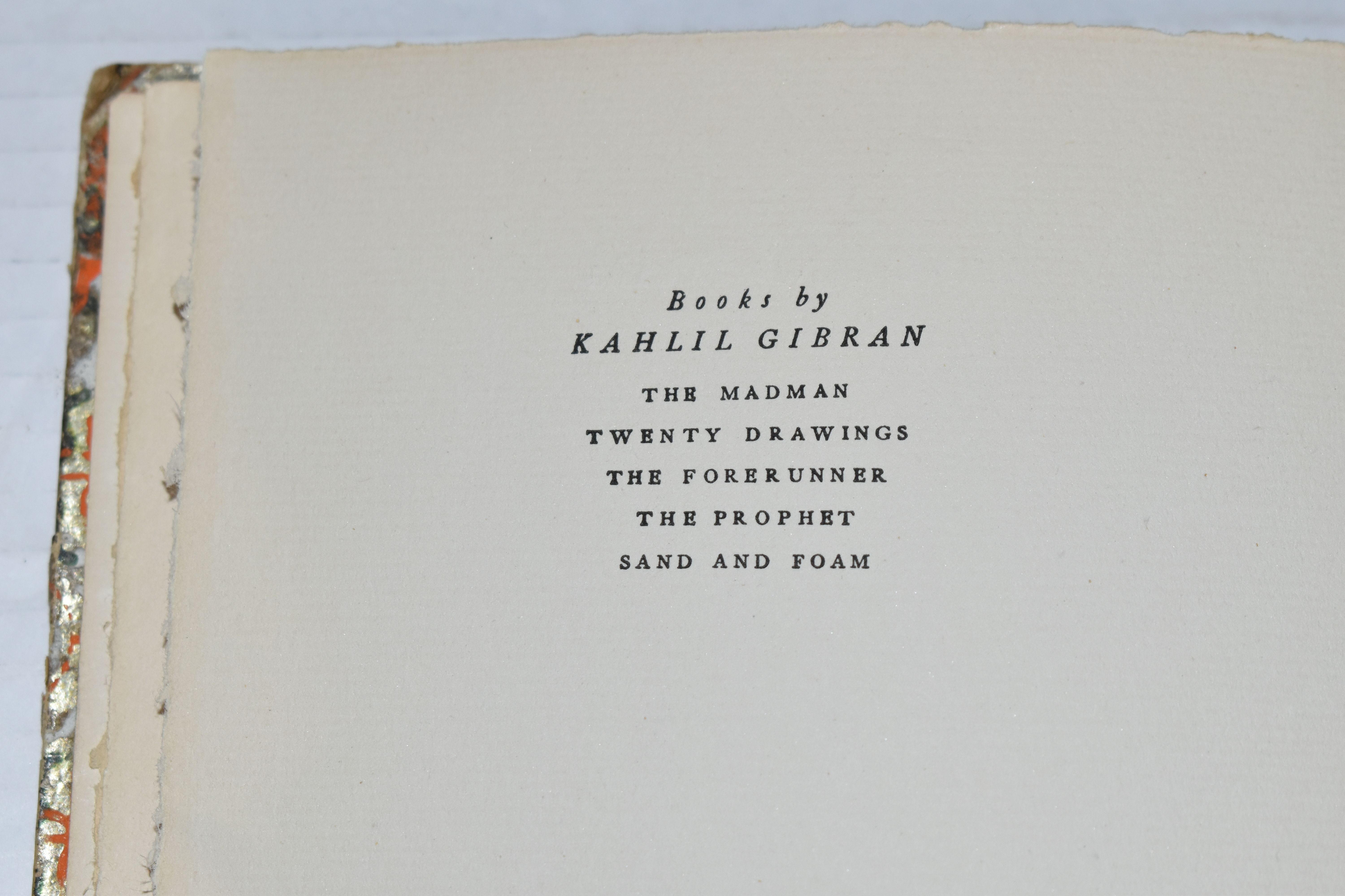 GIBRAN; KAHLIL, Sand And Foam - A Book of Aphorisms, 1st Edition; of the first edition of Sand and - Image 2 of 13