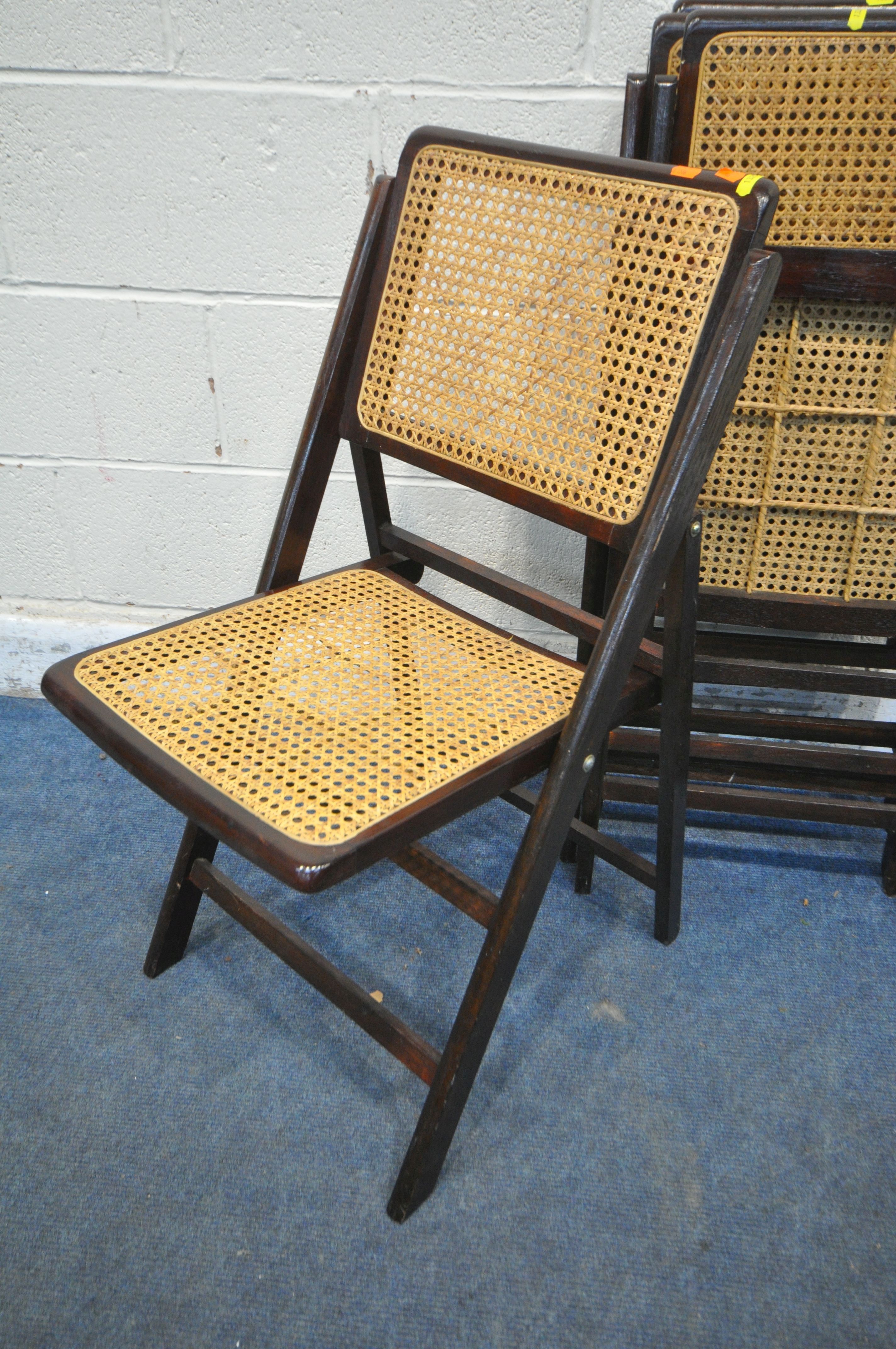 A SELECTION OF CHAIRS, to include a pair of pine hall chairs, a set of four mid-century teak chairs, - Image 5 of 6