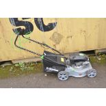 A Q GARDEN QG40-145SP SELF PROPELLED PETROL LAWN MOWER with collection box (engine pulls and