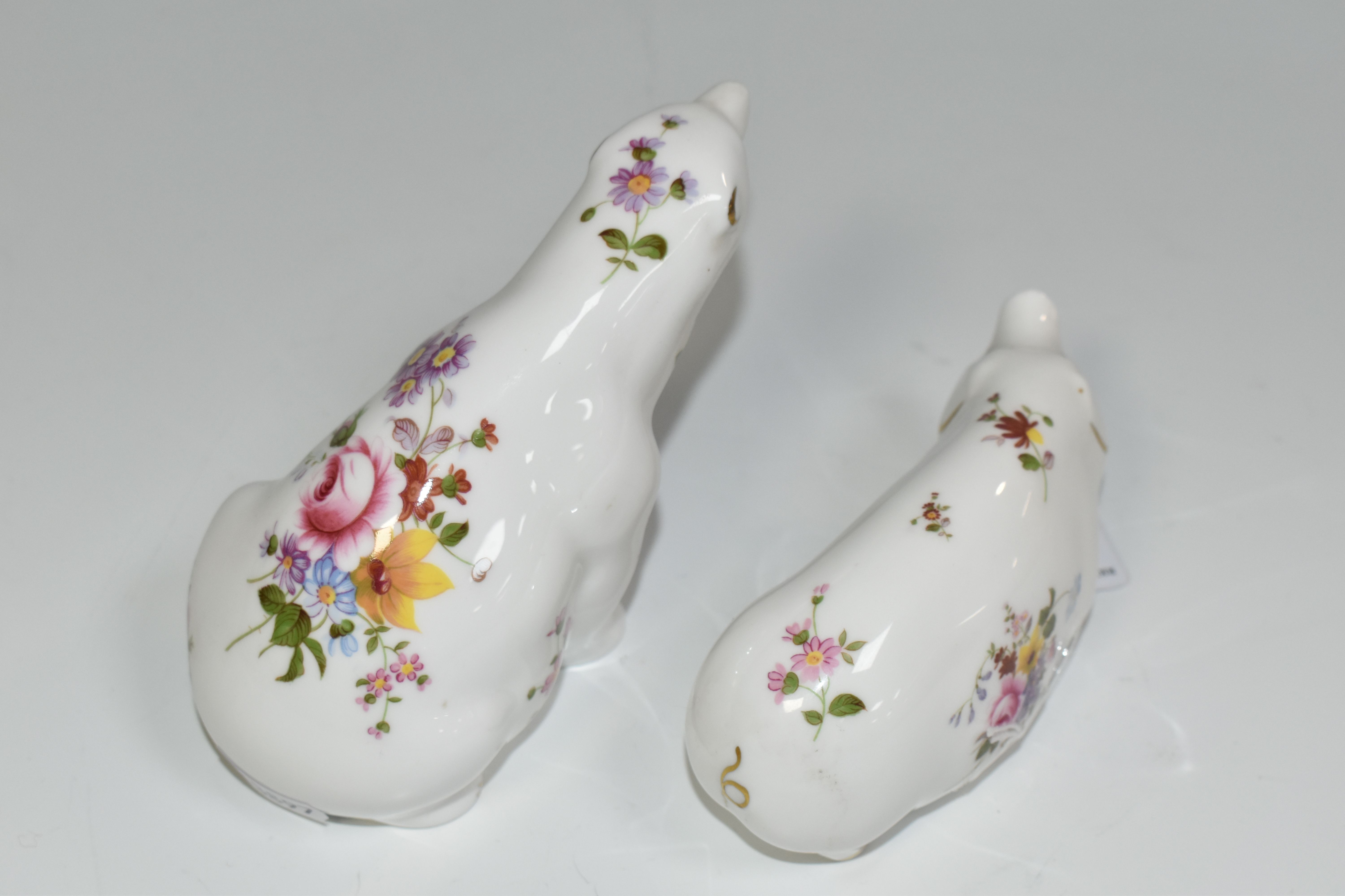 TWO ROYAL CROWN DERBY 'DERBY POSIES' PATTERN PAPERWEIGHTS, comprising a Derby Posies Polar Bear, - Image 3 of 4