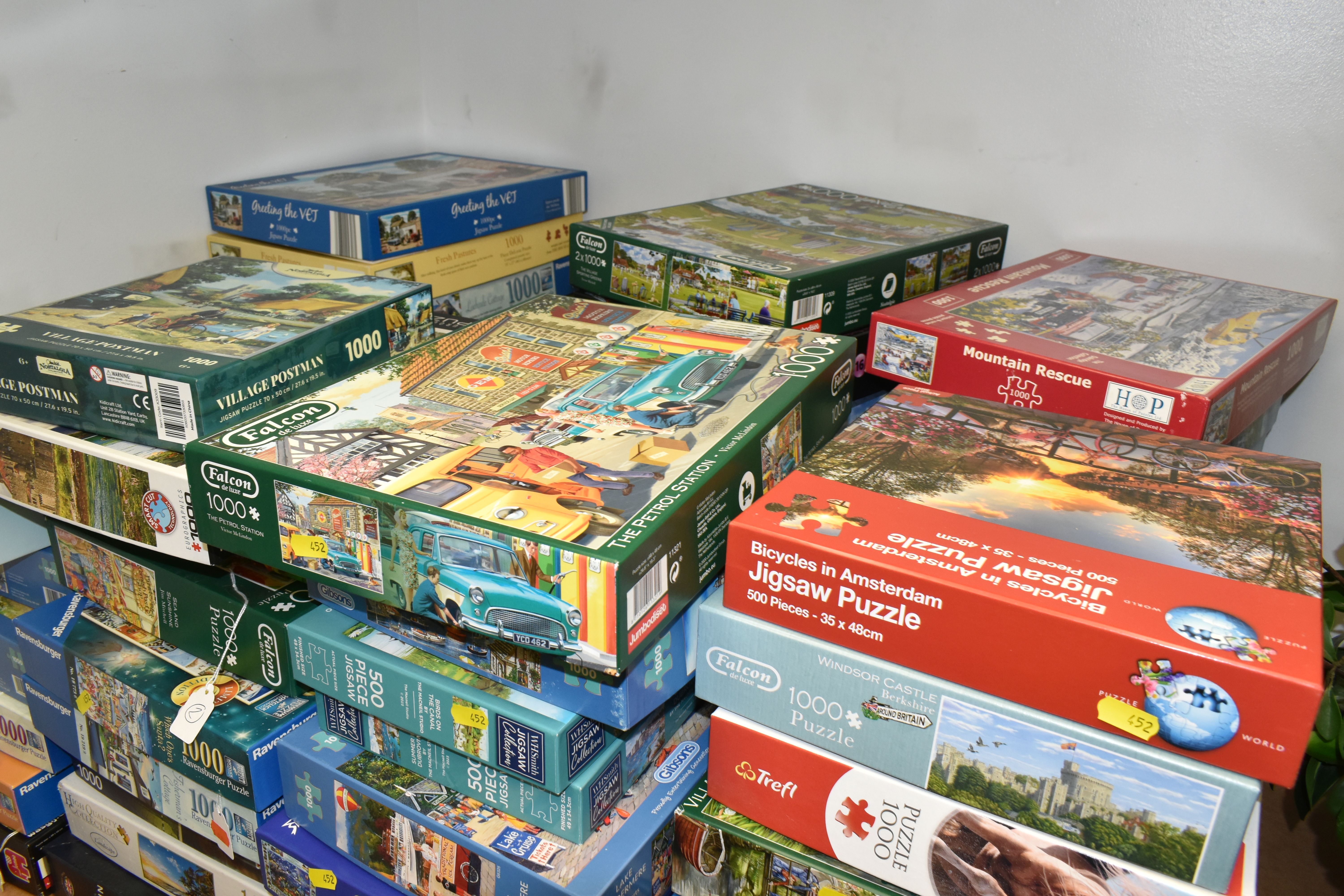 A COLLECTION OF MODERN BOXED JIGSAWS, to include examples by Ravensburger, Jumbo (including Wasgij), - Image 2 of 2