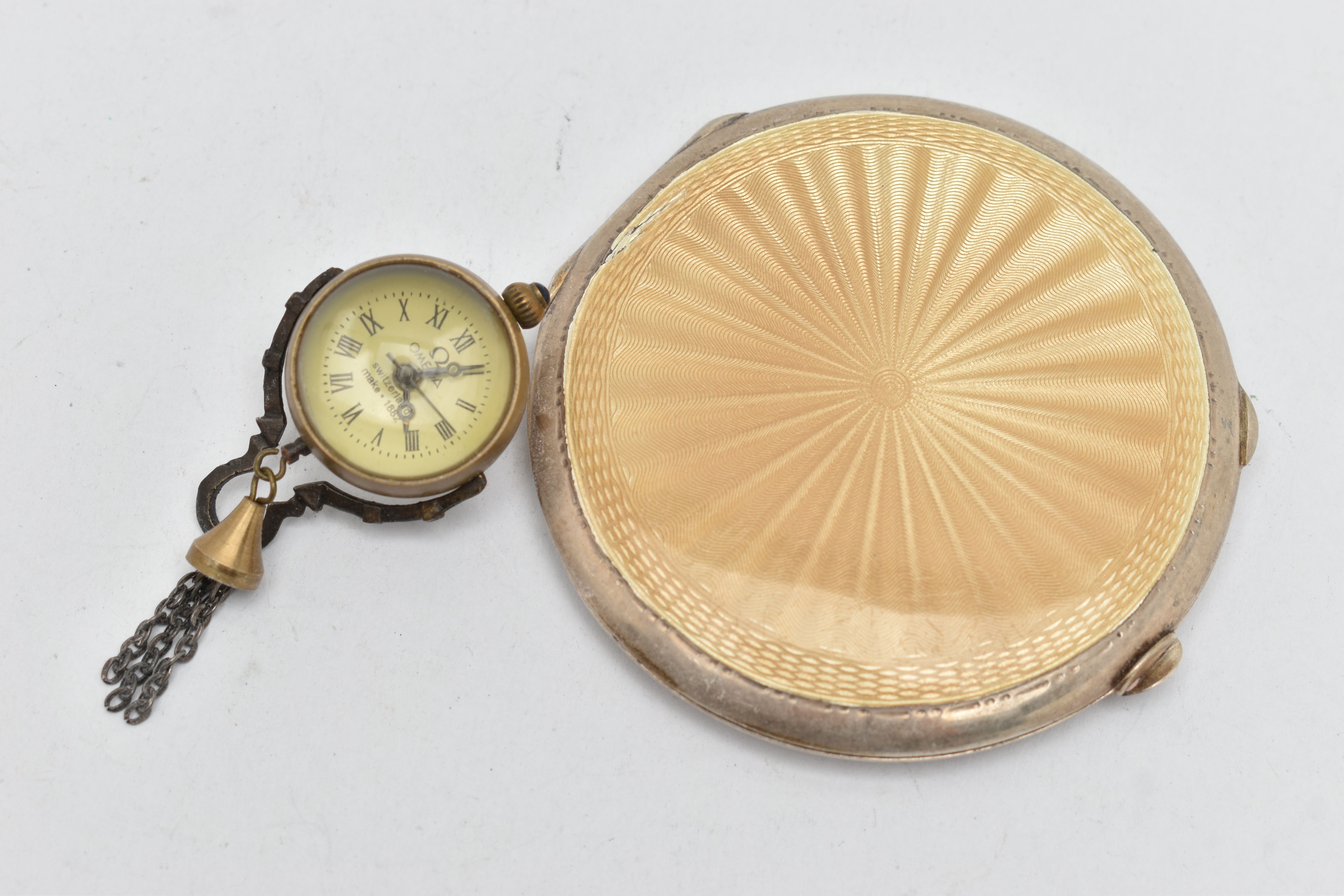 AN 'OMEGA' BALL FOB CLOCK, hand wound movement, round dial signed 'Omega' Switzerland make 1882, - Image 2 of 6
