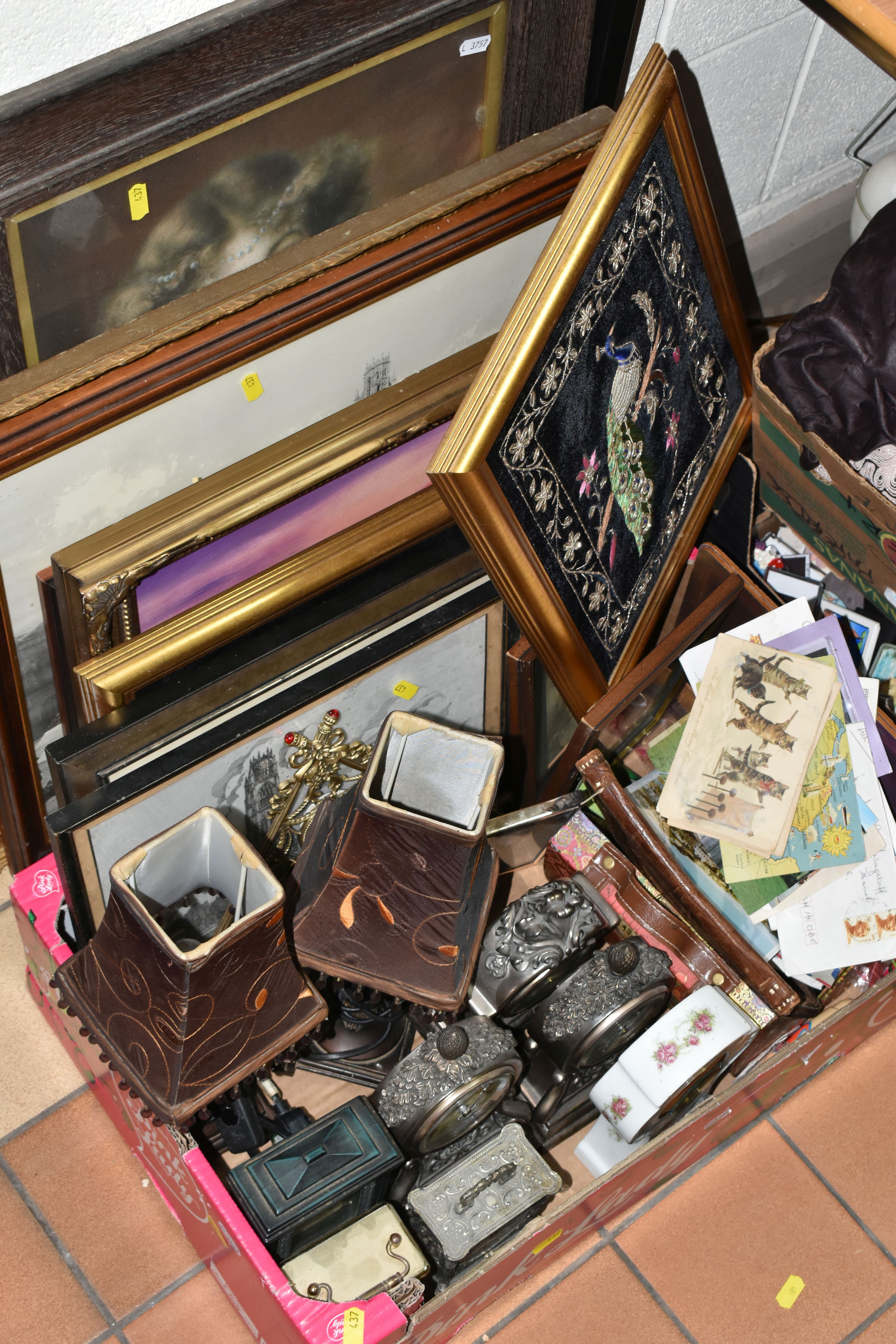 FOUR BOXES AND LOOSE SUNDRIES, to include a quantity of ladies silk scarves, textiles and - Image 8 of 8