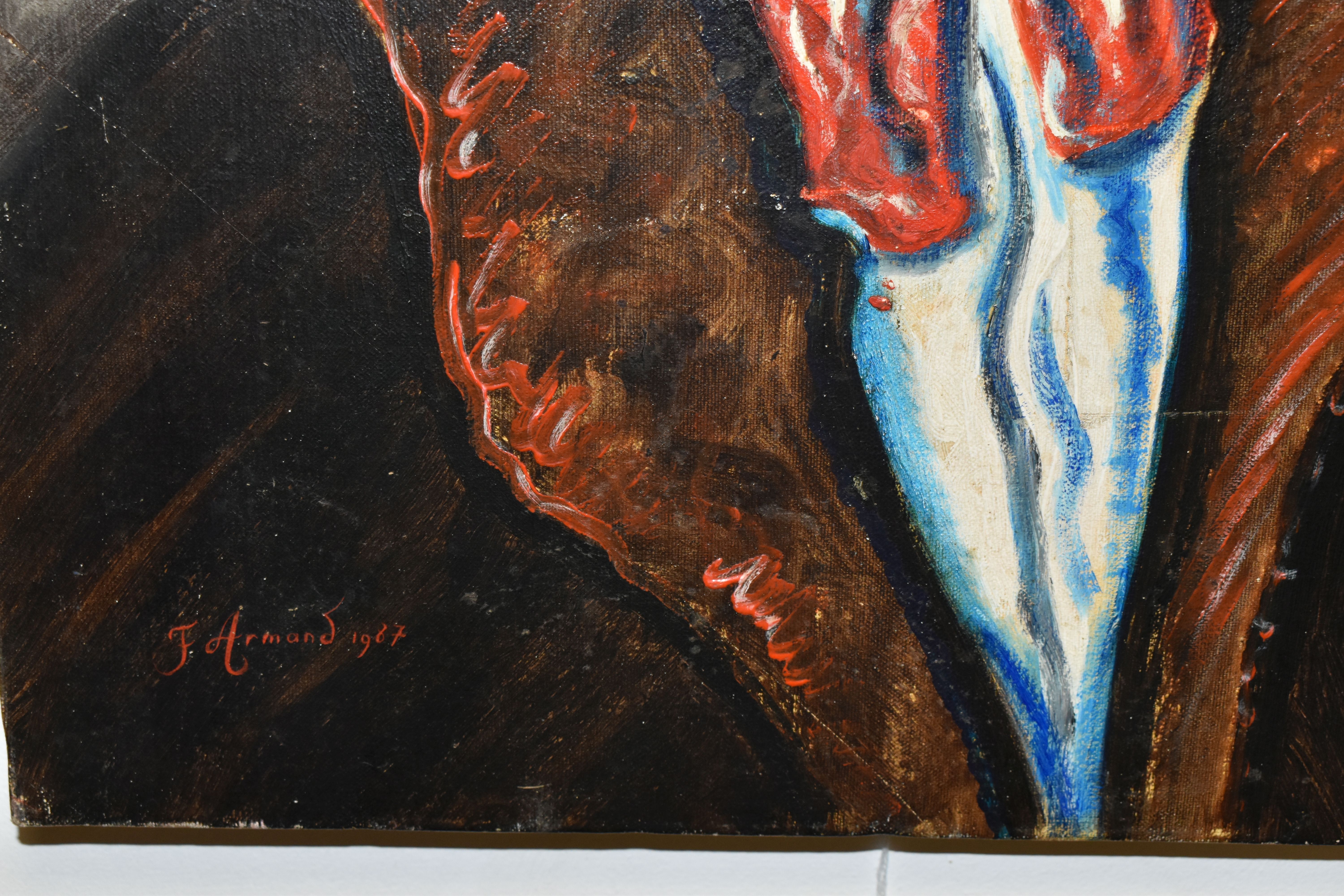 AFTER BERNARD BUFFETT 'TETE DE CLOWN', an unsigned copy of the head of clown, oil on canvas, - Bild 4 aus 8