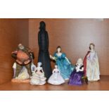 A GROUP OF SIX ROYAL DOULTON FIGURES, comprising Falstaff HN2054, Contemplation HN2241, Rhapsody