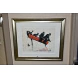 ALEXANDER MILLAR (SCOTLAND 1960) 'COWBOYS', a signed artist proof edition print depicting three