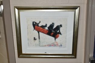 ALEXANDER MILLAR (SCOTLAND 1960) 'COWBOYS', a signed artist proof edition print depicting three