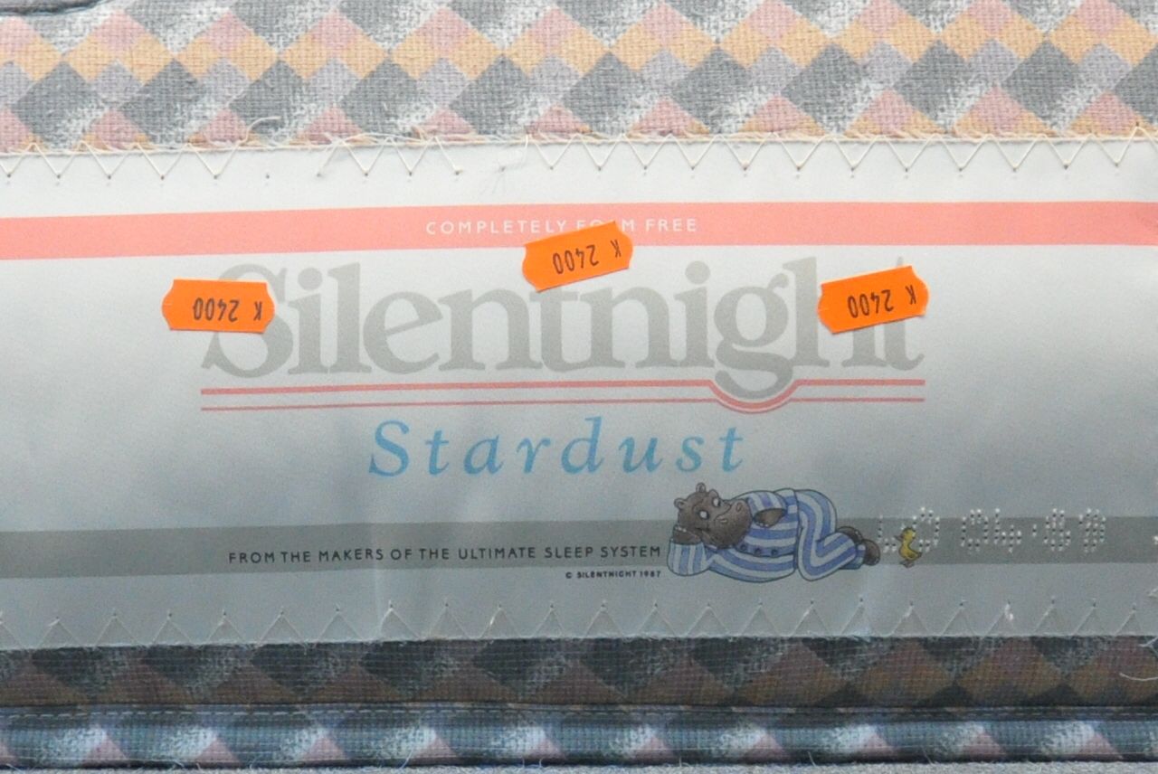A PAIR OF SILENTNIGHT STARDUST SINGLE DIVAN BEDS AND MATTRESS (condition report: some loose - Image 2 of 2