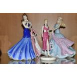 FOUR COALPORT LADIES, comprising Classic Elegance 'Michelle' and 'Katie', Sentiments 'Good Luck' and