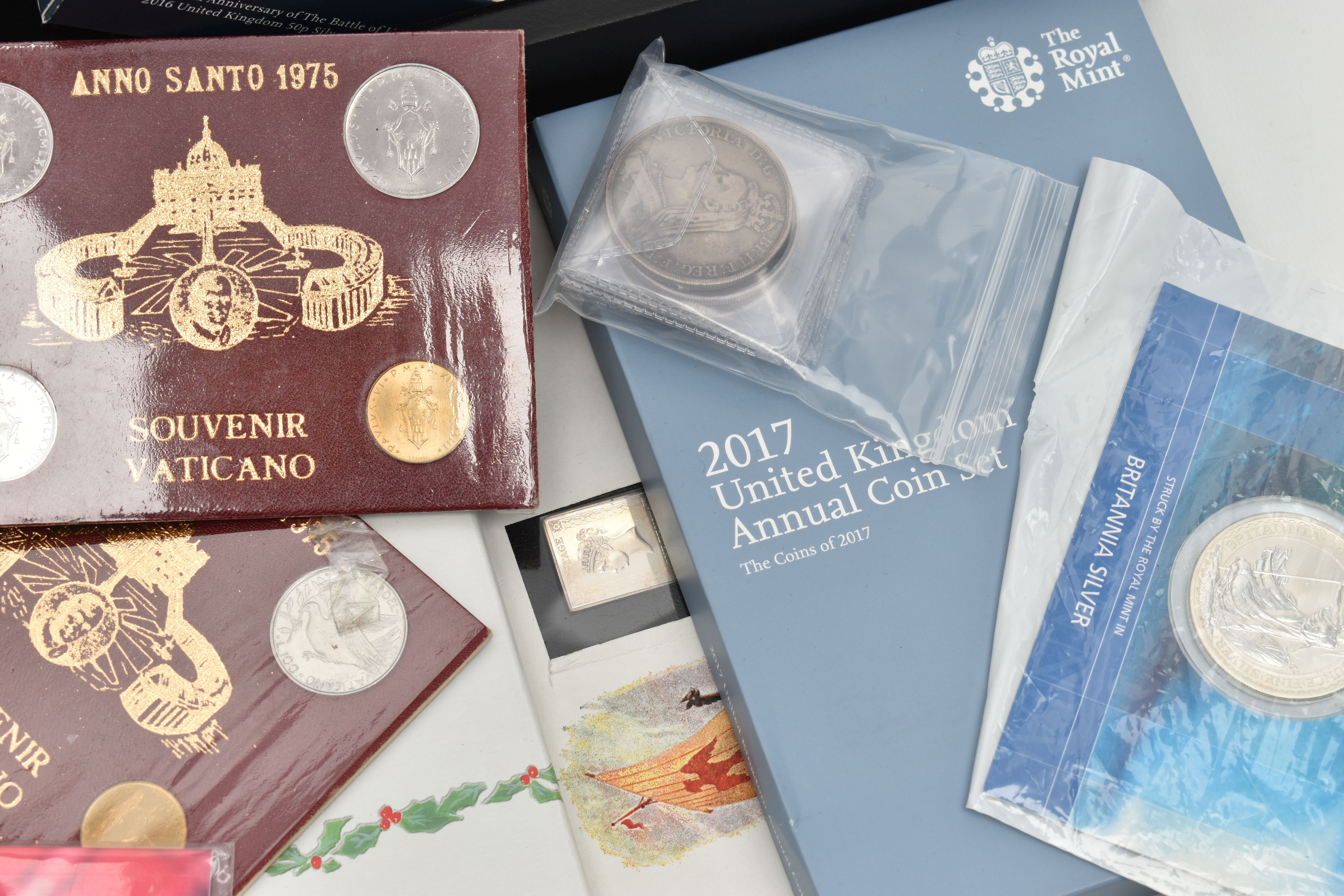 A QUANTITY OF MOSTLY ROYAL MINT COINAGE, to include a boxed portrait of Britain 2017 UK £5 Silver - Image 3 of 5