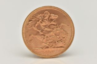 A FULL GOLD SOVEREIGN COIN 1974 DEPICTING ELIZABETH II, 22ct, .916 fine, 22.05mm diameter, 7.98