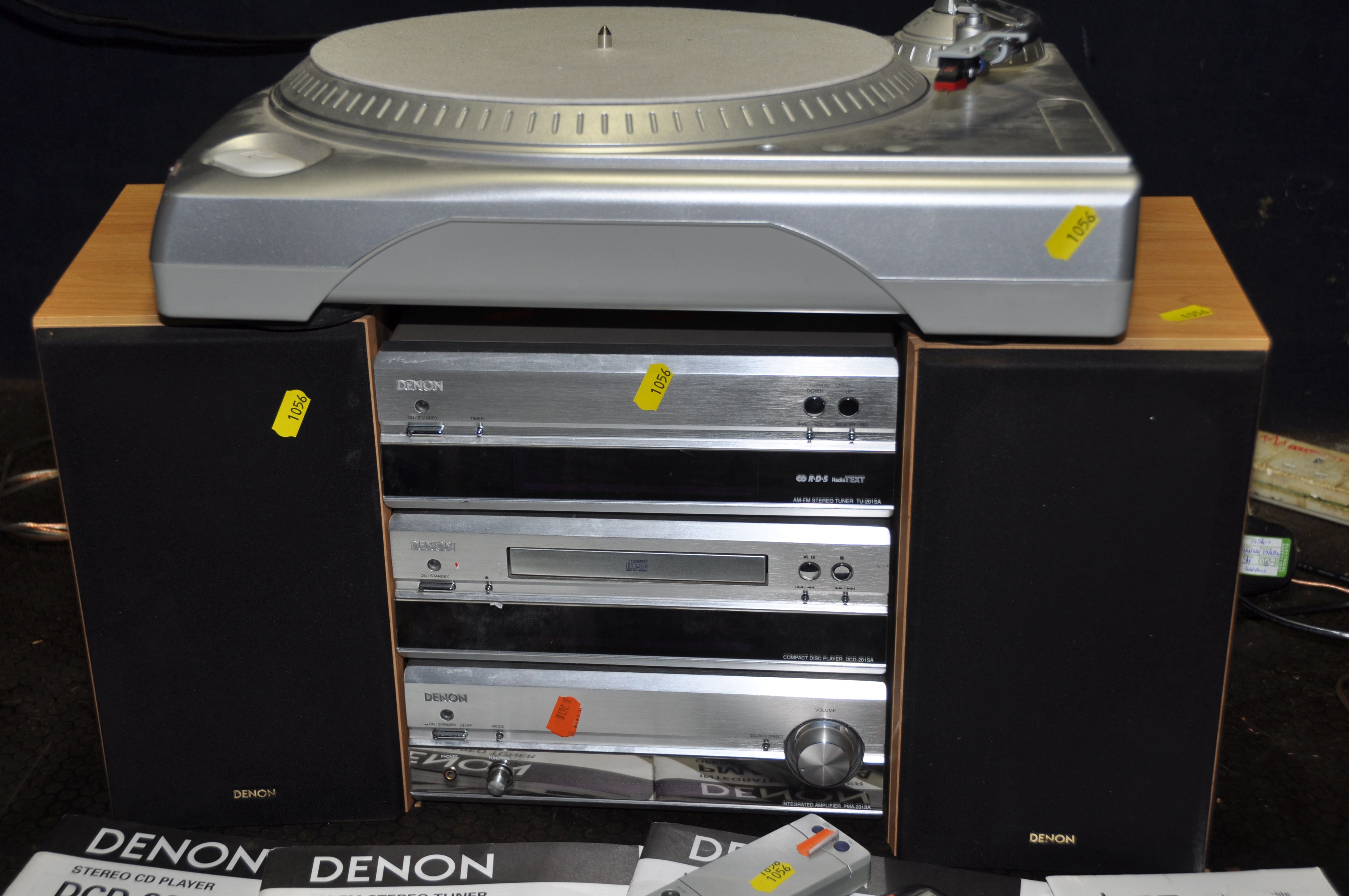 A DENON AND ION COMPONENT HI FI comprising of a PMA-201SA amplifier, a DCD-201SA cd player, a PMA- - Image 2 of 3