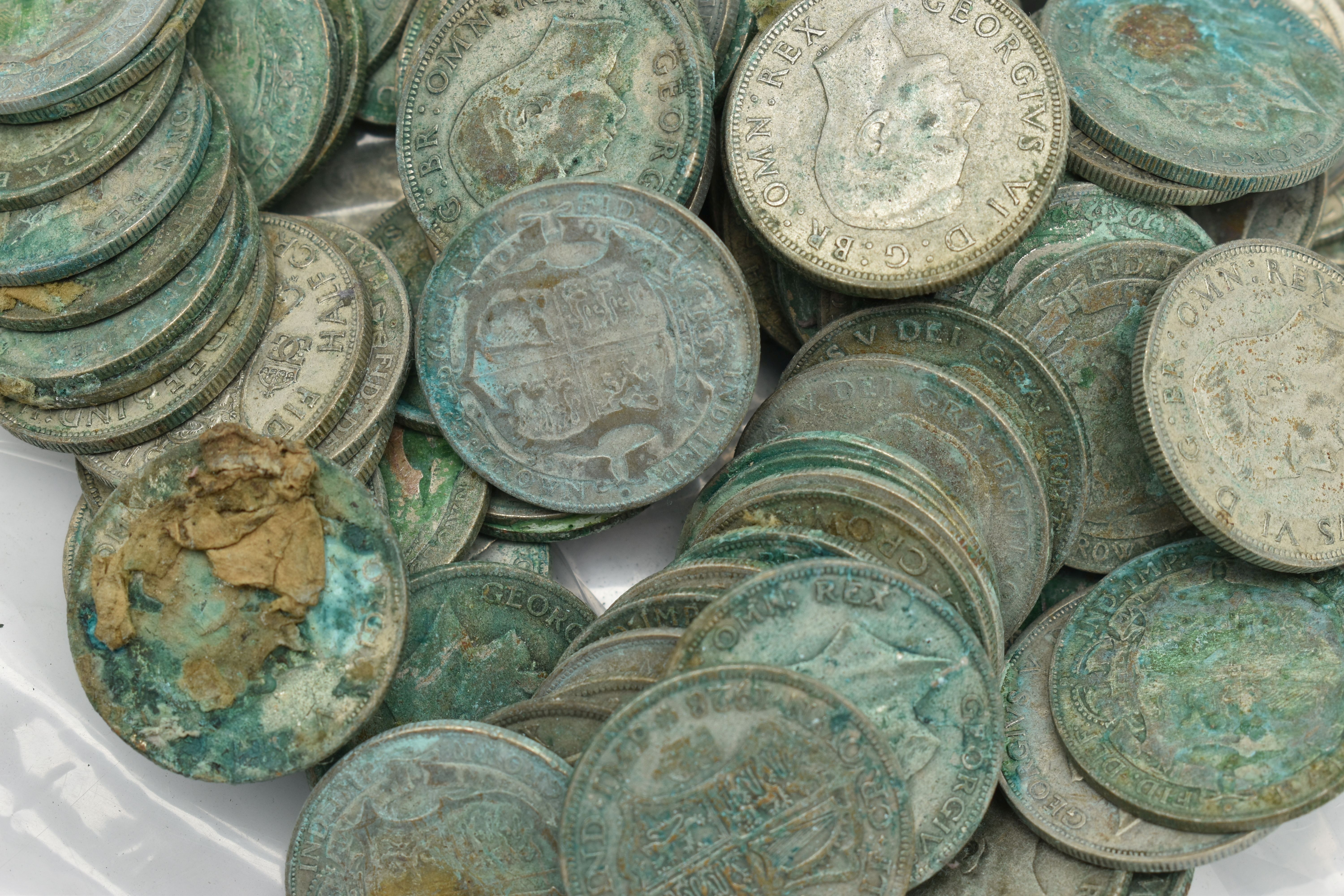 A PLASTIC BAG OF HALFCROWN COINS, to include over 1300 grams of .500 fine coins (condition report: - Image 2 of 2