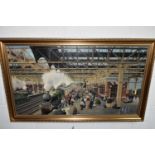 ROBERT K. CALVERT (BRITISH 20th CENTURY) 'SNOWHILL STATION, PLATFORM 7', a nostalgic depiction of