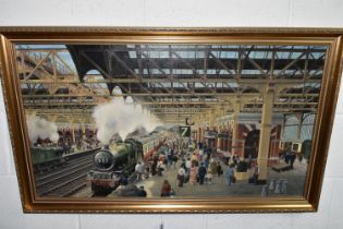 ROBERT K. CALVERT (BRITISH 20th CENTURY) 'SNOWHILL STATION, PLATFORM 7', a nostalgic depiction of