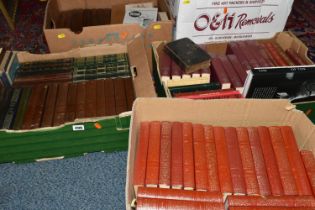 FIVE BOXES OF VINTAGE BOXES including three boxes of 'Heron' books to include authors such as Ernest