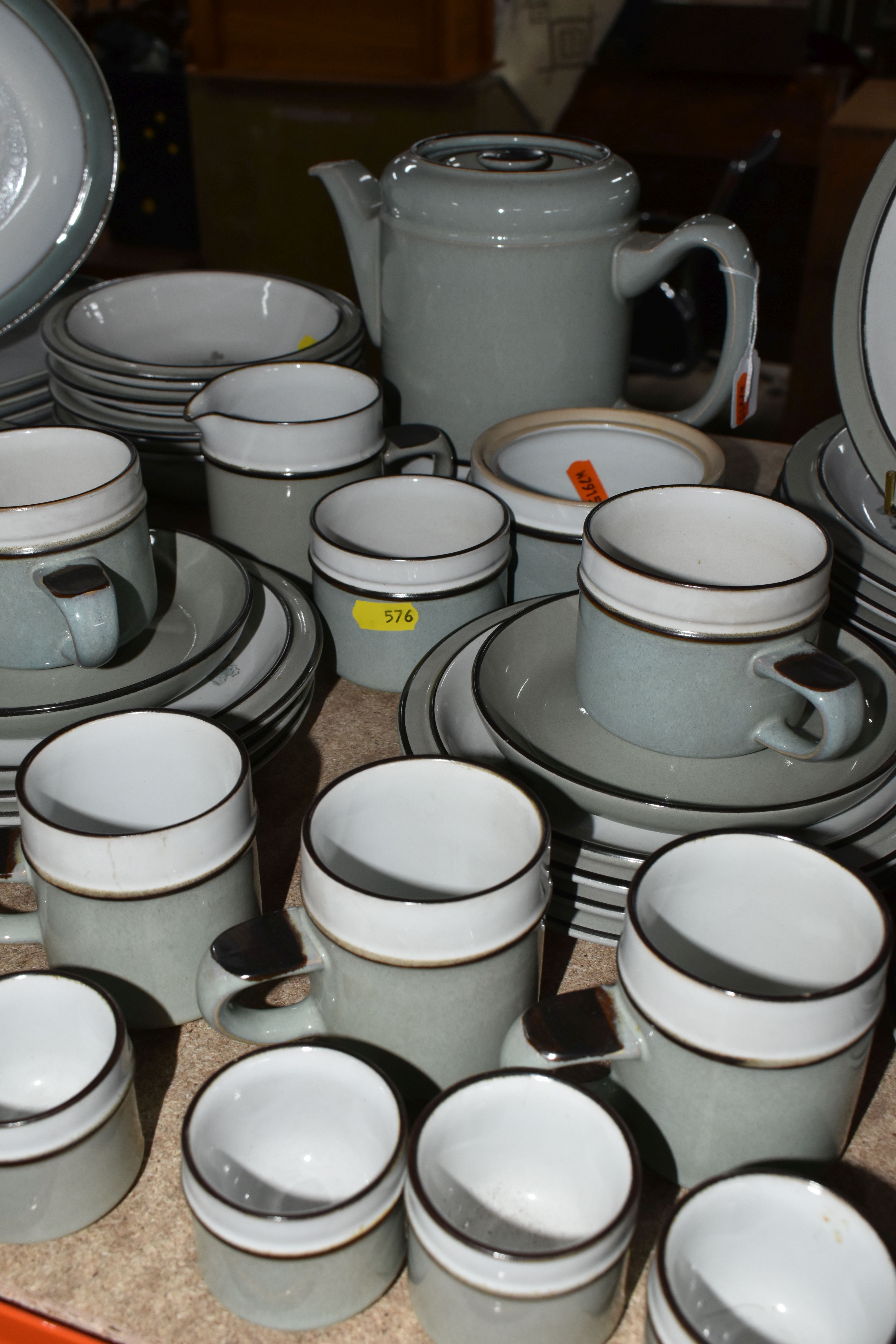 A DENBY 'ROMANCE' PATTERN PART DINNER SERVICE, fifty-five pieces, comprising tea pot, milk jug, - Image 3 of 5
