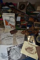 THREE BOXES OF VINTAGE EPHEMERA, PHOTOGRAPHS, AND COINS, to include a large collection of