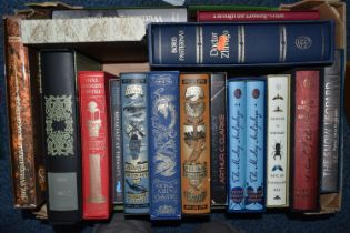 ONE BOX OF BOOKS containing seventeen FOLIO SOCIETY titles and one other comprising Joyce; James,