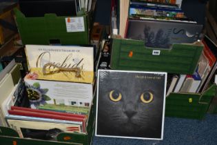 SEVEN BOXES OF BOOKS, subjects include cinema, gardening, natural history, general knowledge, etc (7