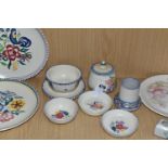 A GROUP OF POOLE POTTERY, mainly traditional ware, comprising a Blue Cockerel plate, a grapefruit/