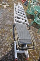 A CLIMA ALUMINIUM DOUBLE EXTENSION LADDER 625cm extended length, two step ladders and a folding