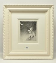 JENNIFER HOGWOOD (BRITISH 1980) 'MOON GAZER II', a pencil sketch depicting a Hare looking up towards