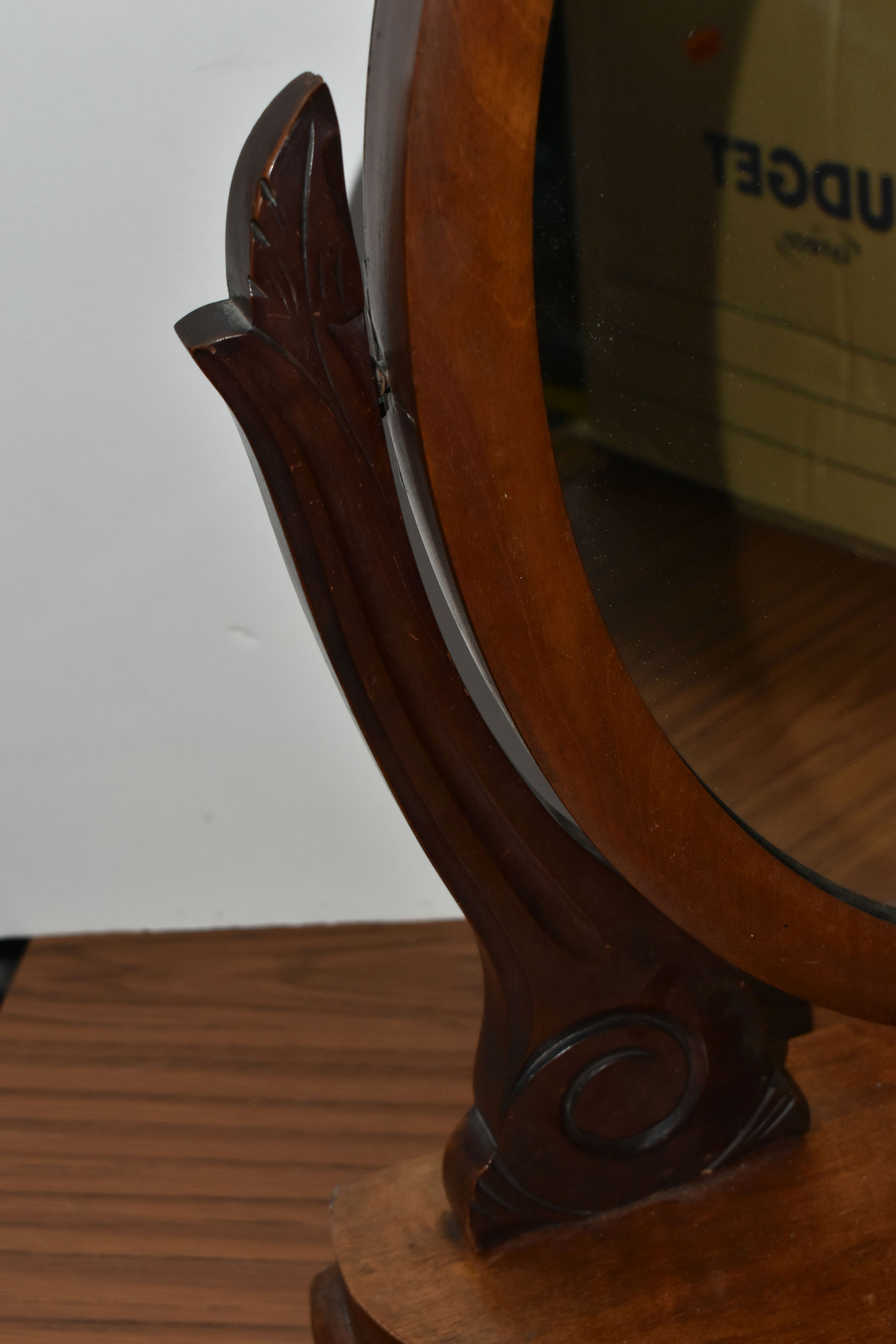 A DRESSING TABLE 'OVAL' MIRROR, 58cm height x 46cm height, original manufacturers marks on brass - Bild 3 aus 5