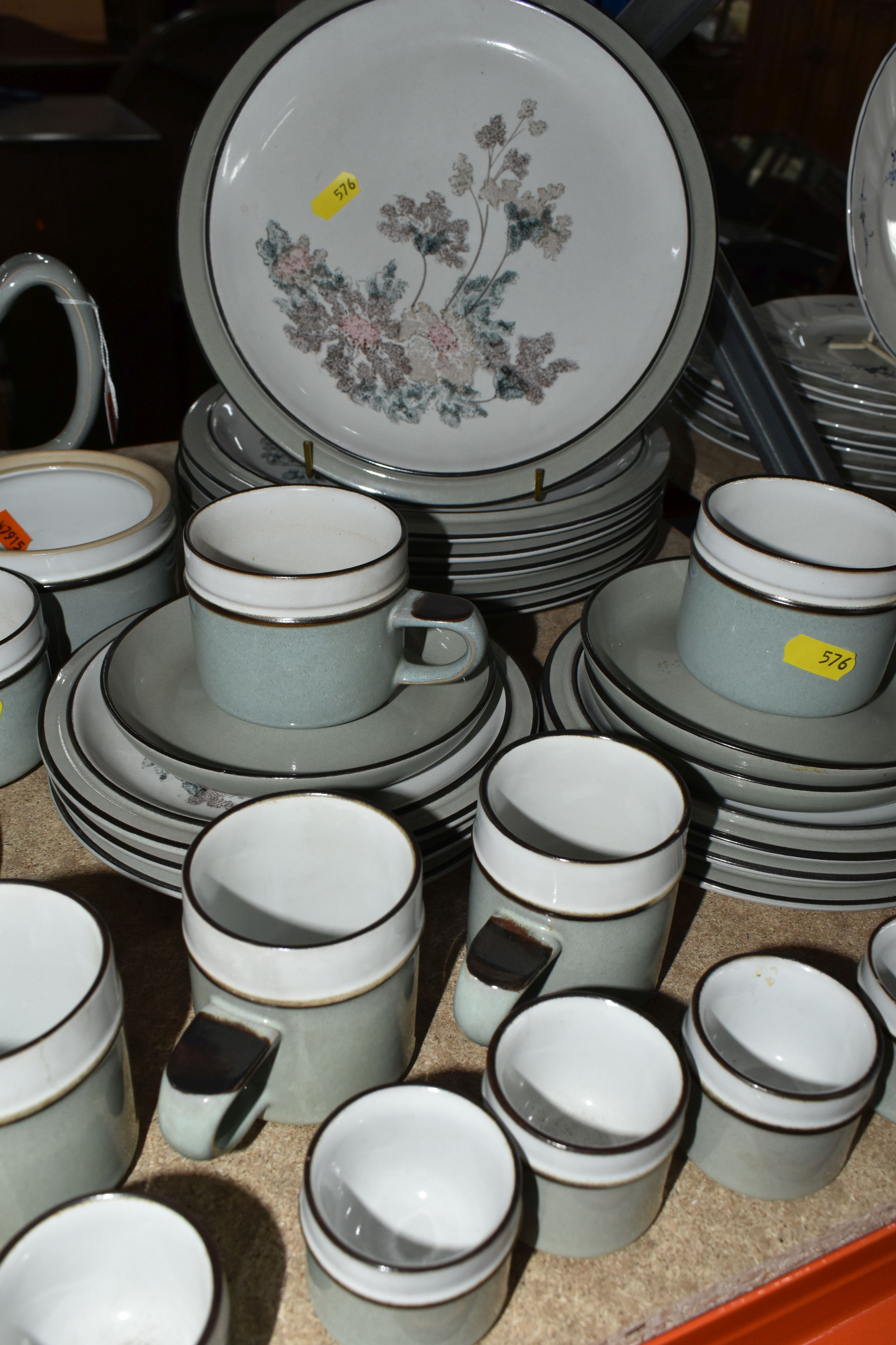 A DENBY 'ROMANCE' PATTERN PART DINNER SERVICE, fifty-five pieces, comprising tea pot, milk jug, - Image 2 of 5