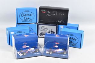 A QUANTITY OF BOXED PEWTER CAR MODELS, mainly from the Mark Models Classic Car Collection, with a
