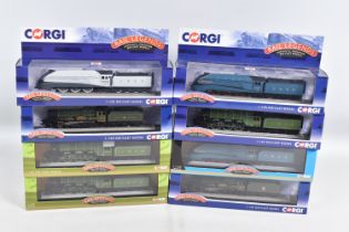EIGHT BOXED DIECAST 1/120 SCALE CORGI RAIL LEGENDS MODELS, to include one Mallard model numbered