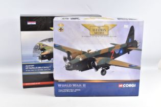 TWO BOXED LIMITED EDITION 1/72 SCALE DIECAST CORGI AVIATION ARCHIVE MODELS, the first is a Vickers