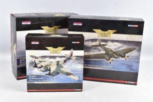 THREE BOXED LIMITED EDITION 1/72 SCALE DIECAST CORGI AVIATION ARCHIVE MODEL AIRCRAFTS, the first a