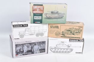 FIVE BOXED CORGI CLASSICS MILITARY VEHICLES, Firebase Nam M35 A1 'Deuce and a Half' 2.5T Truck -